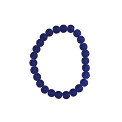 Cobalt blue recycled glass bracelet